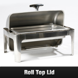 Fischer Luxury Stainless Steel Bain Marie Roll-Top Chafer 